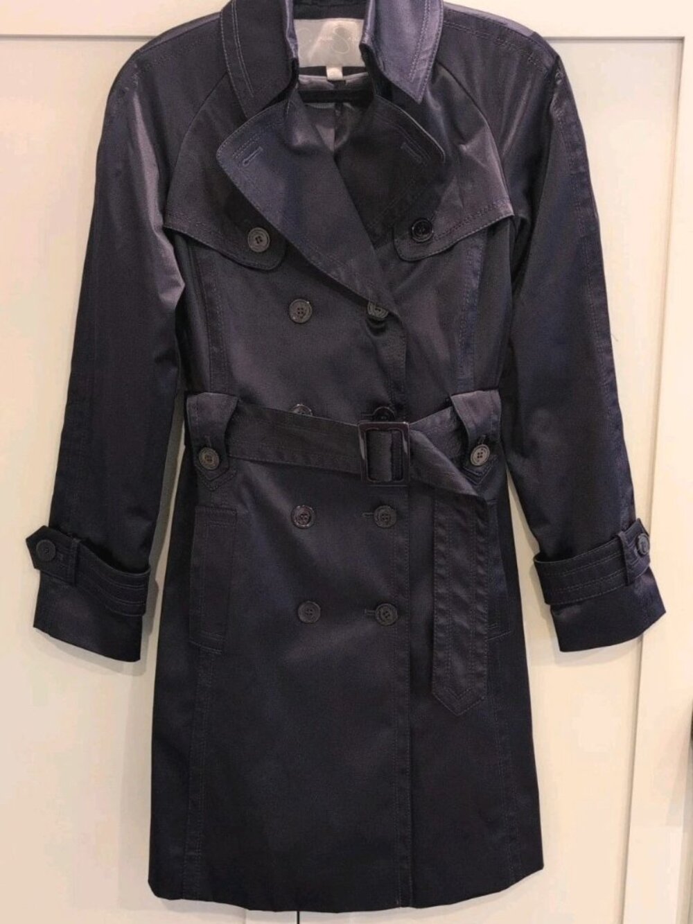 Jessica Simpson Purple Satin Trenchcoat Sz L